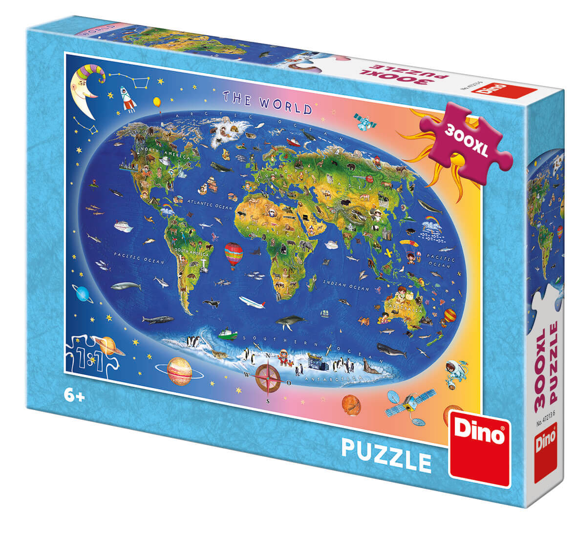 פאזל דיסני | מפת העולם | 300 חלקים |משחק מהנה לכל המשפחה